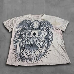 Y2K Baggy White The Raw Uncut Streetwear‎ Grunge Tee